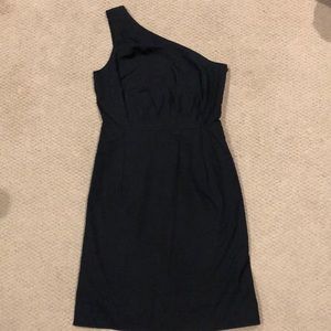 J. Crew navy blue one shoulder dress. Size 2
